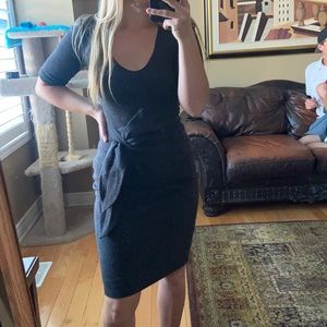 Emporio Armani Grey/black midi dress